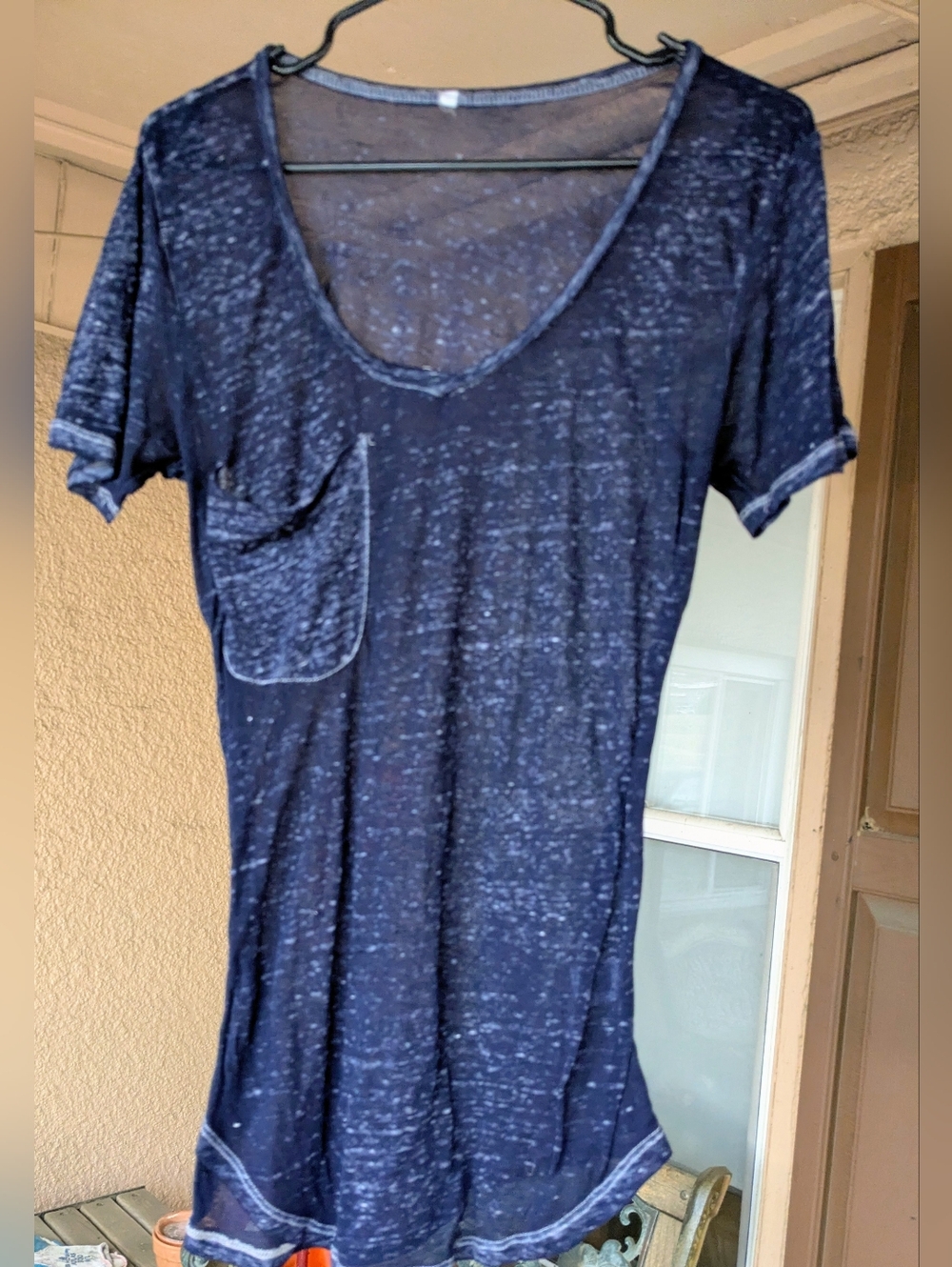 Super Soft Navy Blue Sheer Tee